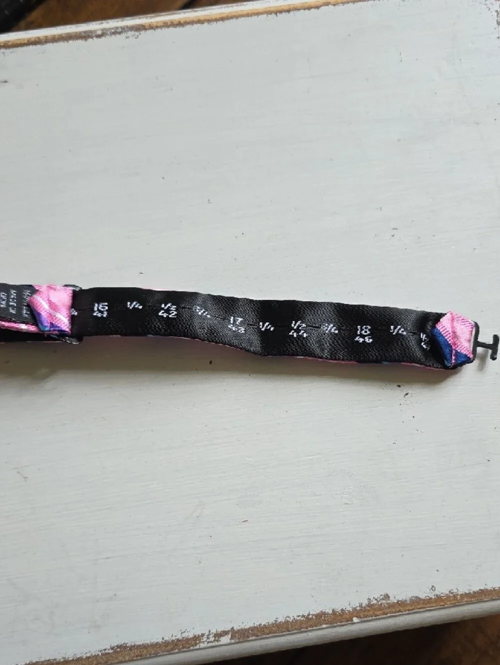 Nicole Miller Pink and Blue Striped Pre-Tied Kids Bow Tie